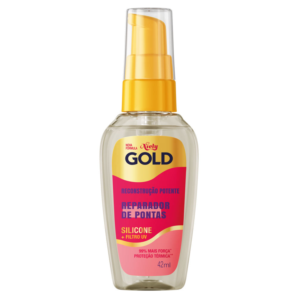 Reparador de Pontas Silicone Niely Gold Reconstrução Potente 42ml em Oferta na Shopee