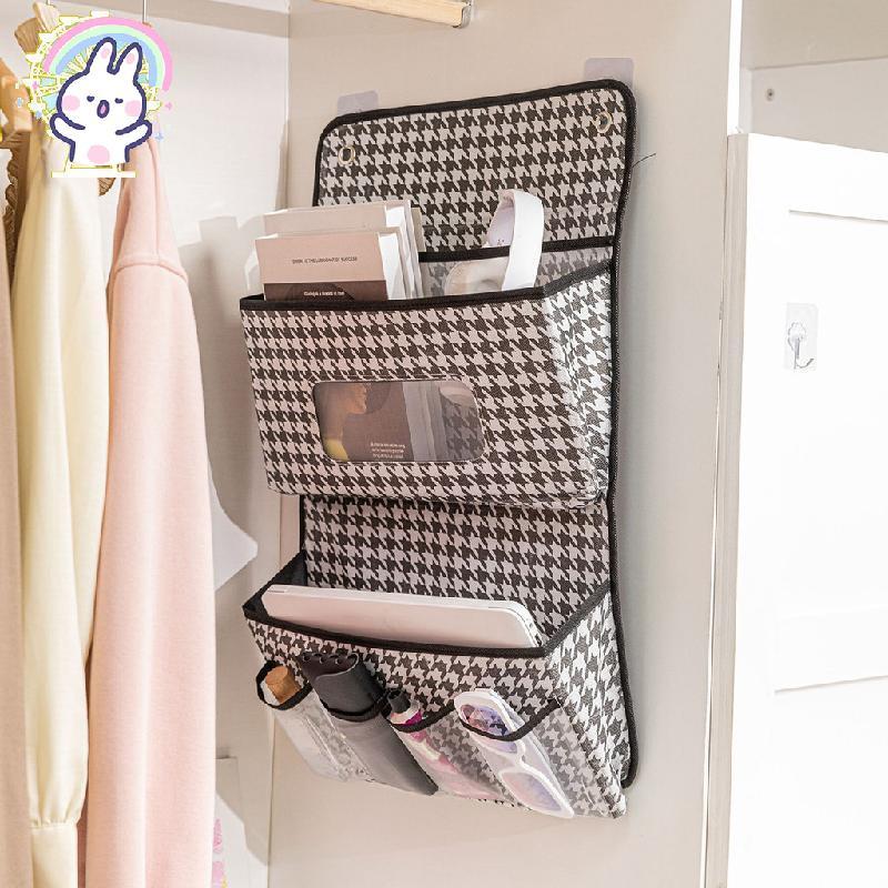 Organizador Suspenso Para Armazenamento De Cabeceira Prateleira Multifuncional Com Bolsos Porta Do Quarto Banheiro