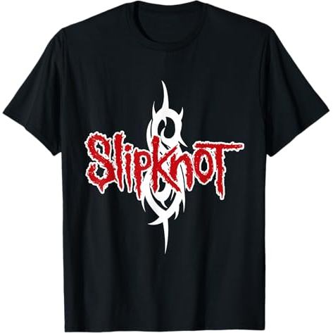 Camiseta Masculina Feminina Oversized Estampa Logo da Banda Slipknot com Tribal T-shirt Streetwear Moda Rock e Heavy