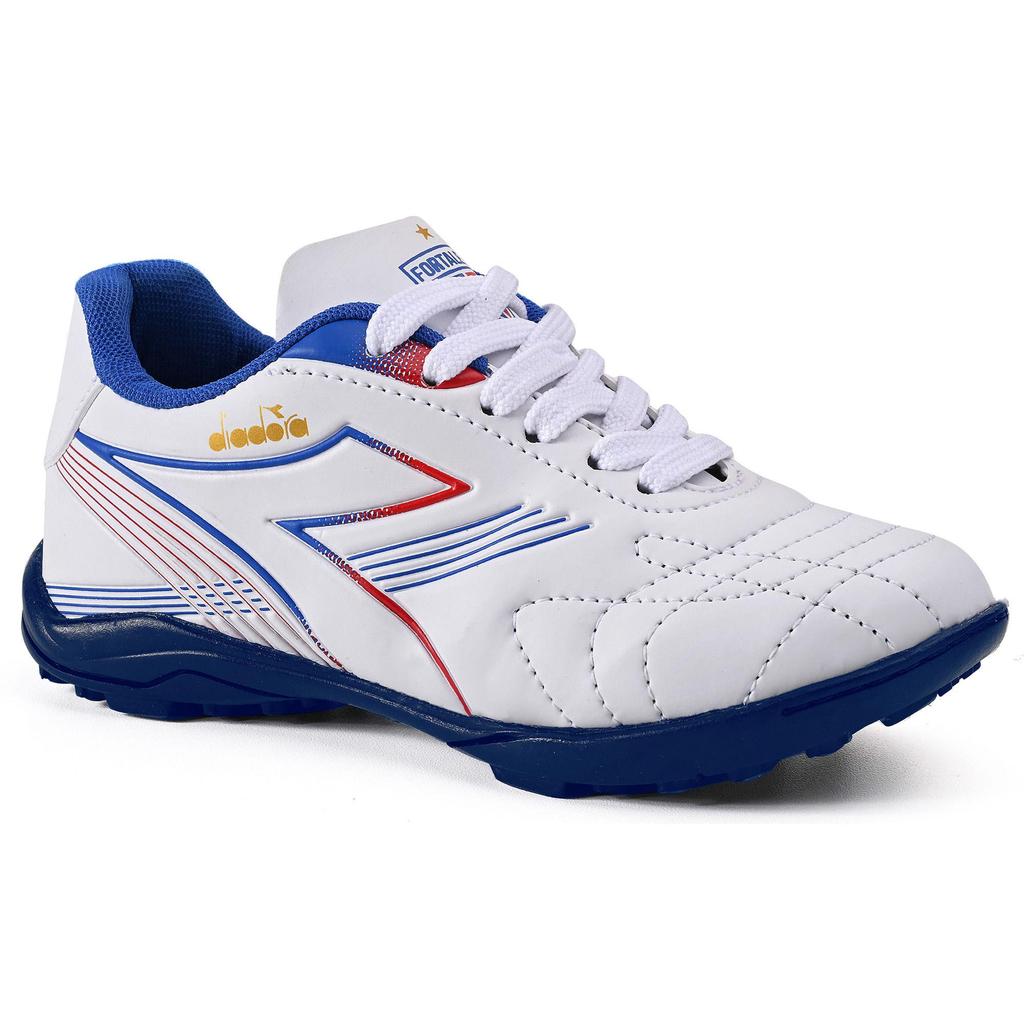 Chuteira Infantil Diadora Fortaleza EC Society Branco e Azul em Oferta na Shopee
