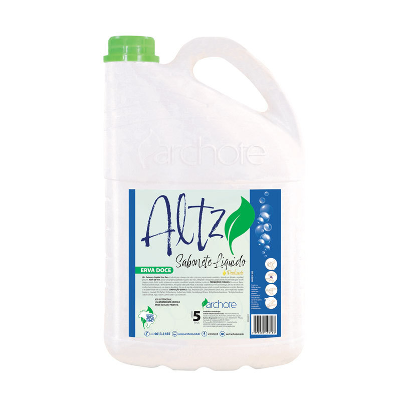 Sabonete líquido perolizado Altz Erva Doce 5 litros Archote em Oferta na Shopee