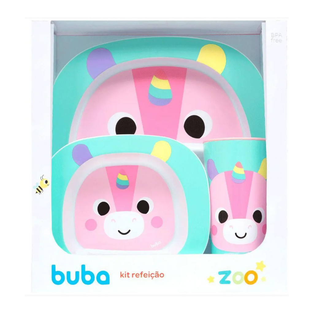 Kit Refeição Introdução Alimentar Buba Zoo Unicórnio
