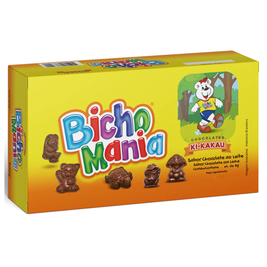 BICHO MANIA - SABOR CHOCOLATE AO LEITE 192G - UN em Oferta na Shopee