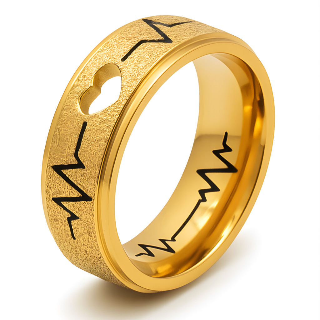 Alianca Coracao Ouro 18k 6mm Batimento Casamento Anatomica Luxo