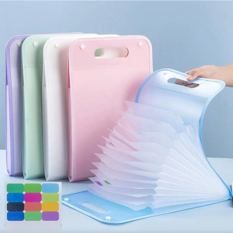 Pasta Sanfonada A4 13 Divisórias Organizadora Para Documentos em Oferta na Shopee