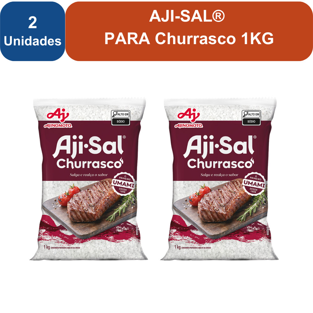 Kit 2 Unidades AJI-SAL® PARA Churrasco 1KG em Oferta na Shopee