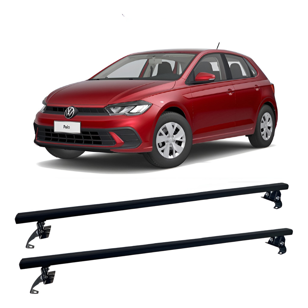 Rack Teto Suporte Bagageiro Aço Smd Vw Polo 2017/... 4portas