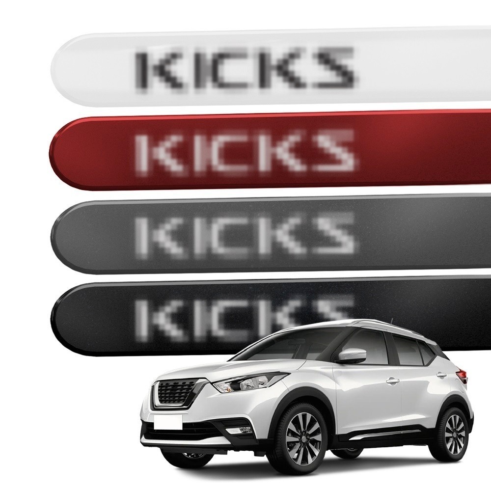 Friso Lateral Kicks 2016 a 2024 Ponta Redondo Cor Original e com Grafia Modelo Universal Compatível