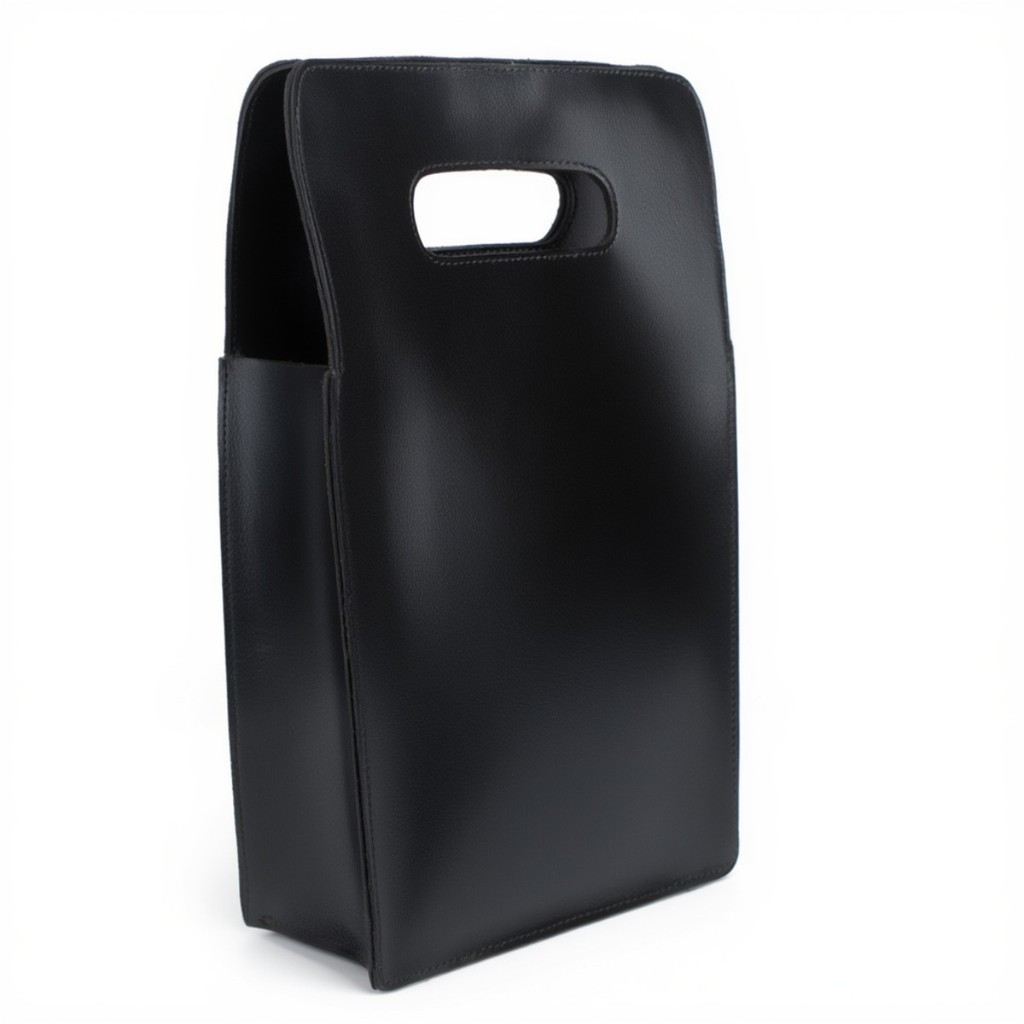 Bolsa Porta Vinho Duplo 2 Garrafas Couro Sintético Estojo Vinho Transporte Seguro Presente Elegante