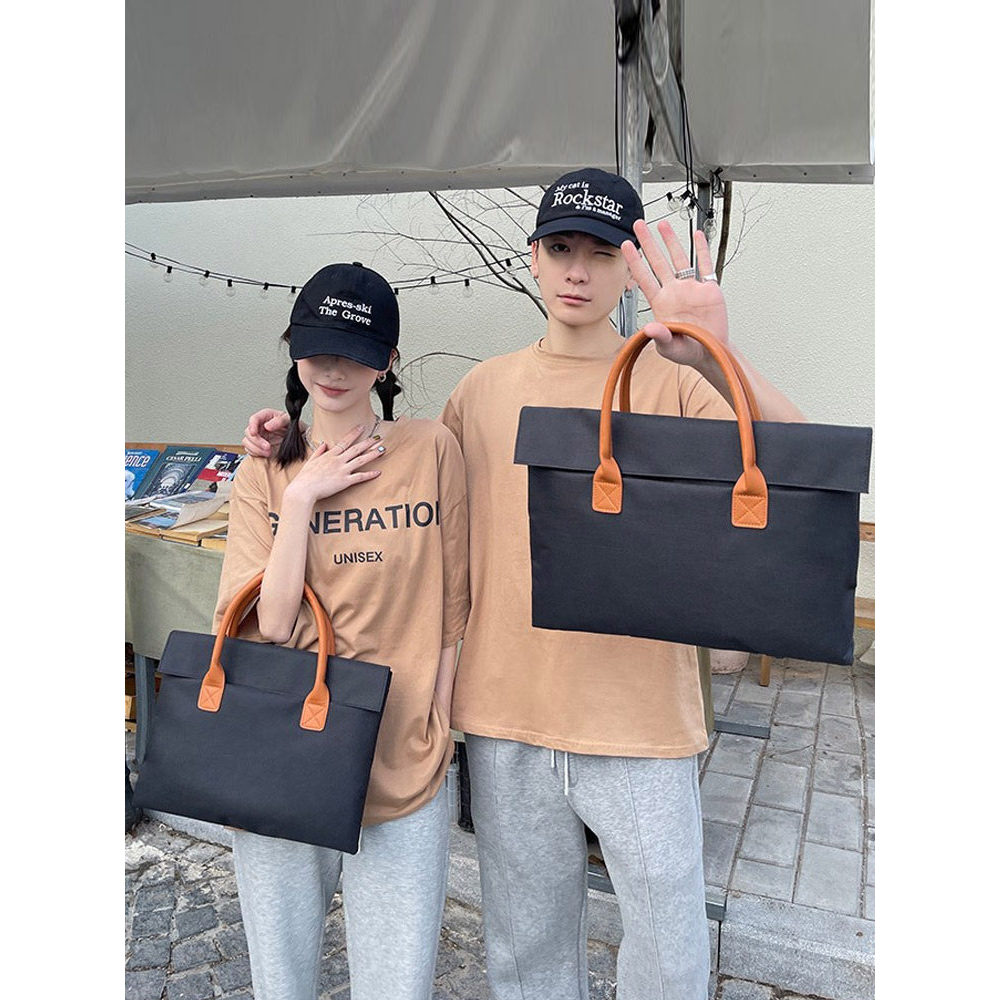 Bolsa para Laptop feminina 2026 novo estilo 47cm bolsa masculina macbook maleta arquivo mochila