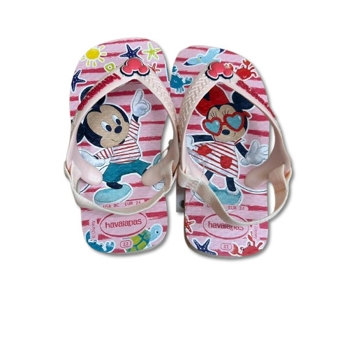 Chinelo Havaianas Baby Disney Menina Criança Bebê Casual Dia a DIa Elástico Decorado