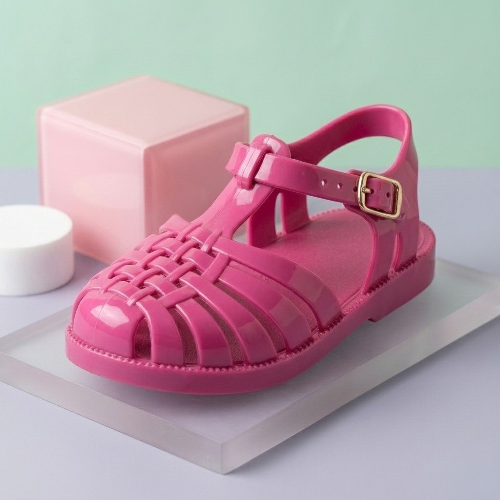 Sandalia Infantil Menina Sandalia Aranha Fleca Pink Leve Confortável Segura