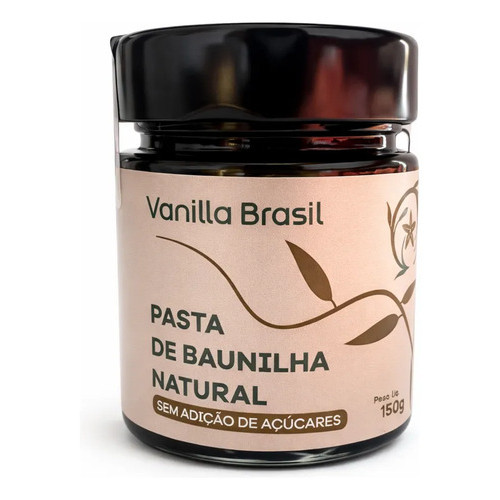 Pasta de Baunilha Natural SEM AÇÚCAR Gourmet Culinária Confeitaria Doceria Vanilla Brasil 150gr