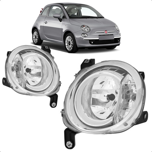 Farol 500 2008 2009 2010 A 2015 Elétrico Com Motor Superior