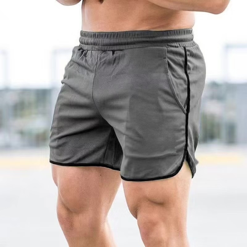Calções esportivos masculinos malha de seda gelo de secagem rápida basquete Fitness lazer futebol correndo verão treinam