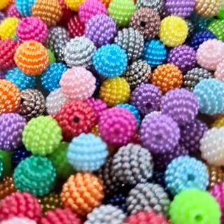 100 Pçs Perola Craquelada 10mm  MULTICOLORIDA Não Descasca Miçanga Artesanato em Oferta na Shopee