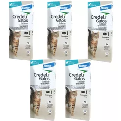 5 Antipulgas Credeli 48 Mg Gatos 2 a 8kg 1 Comprimido Elanco