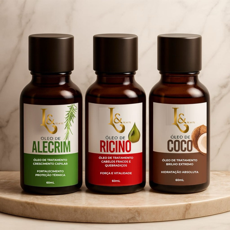 Kit Terapia Capilar Óleo de Coco Rícino Alecrim