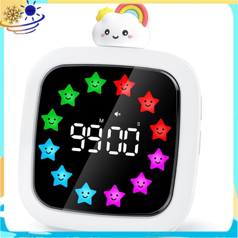 Temporizador De Contagem Regressiva Visual De 99 Minutos Digital Para Crianças 19 Toques 9 Opcional DIY Color Star Displ