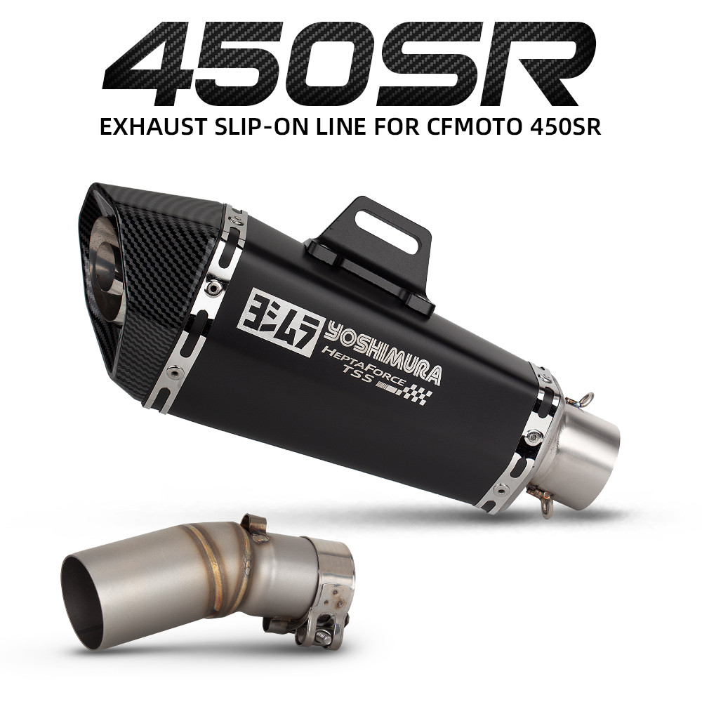 Yoshimura 51mm Deslizamento Para CFMOTO 450SR 450s 2022-2026 Silenciador Do Sistema De Escape Da Motocicleta Com DB Kill