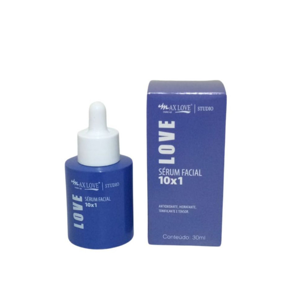 (V)✨ Sérum Facial 10 em 1 Azul Max Love – Hidratação, Renovação e Antissinais