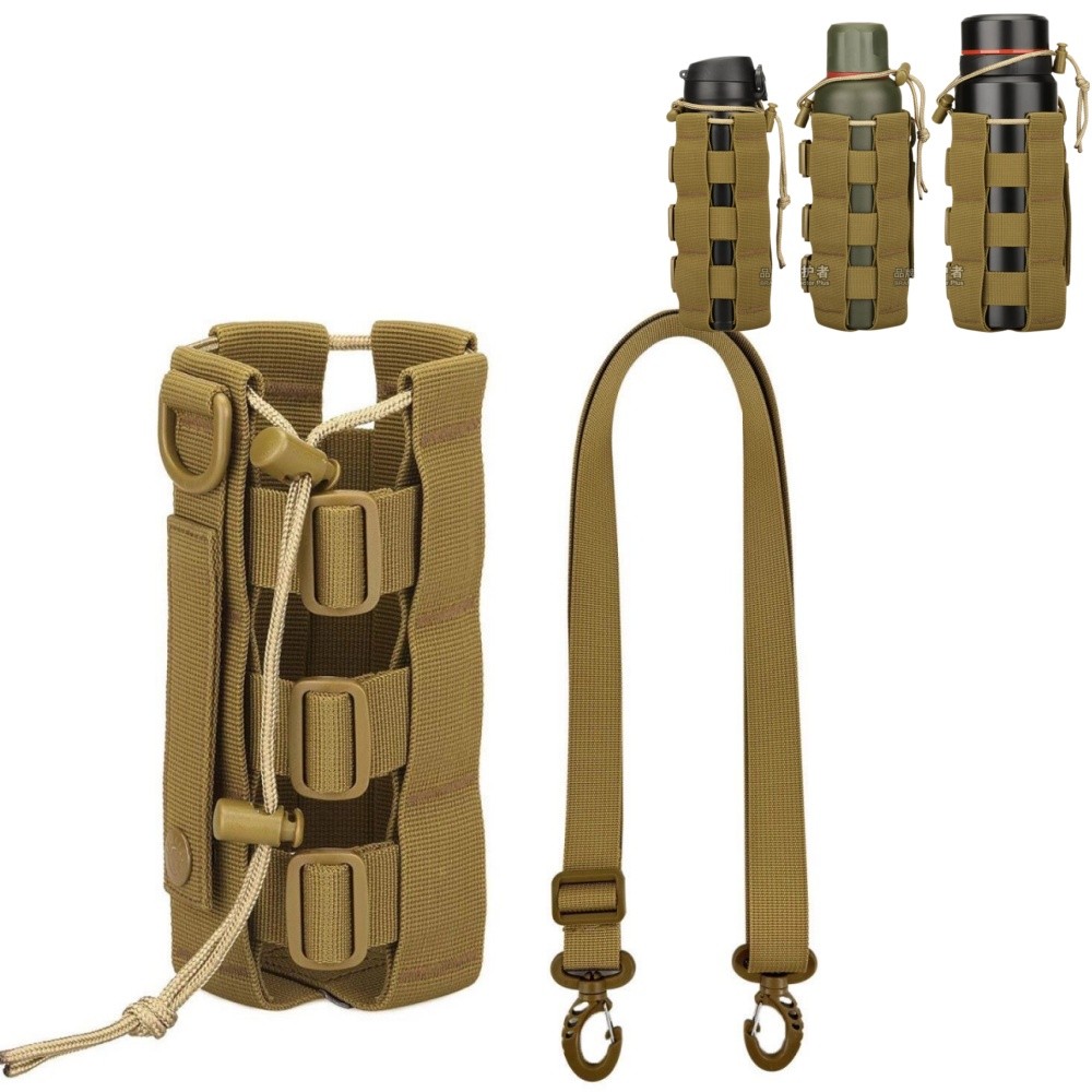 Alça Bolsa Porta Cantil Modular Molle Tática Mochila Airsoft Porta Garrafa D'agua bosco
