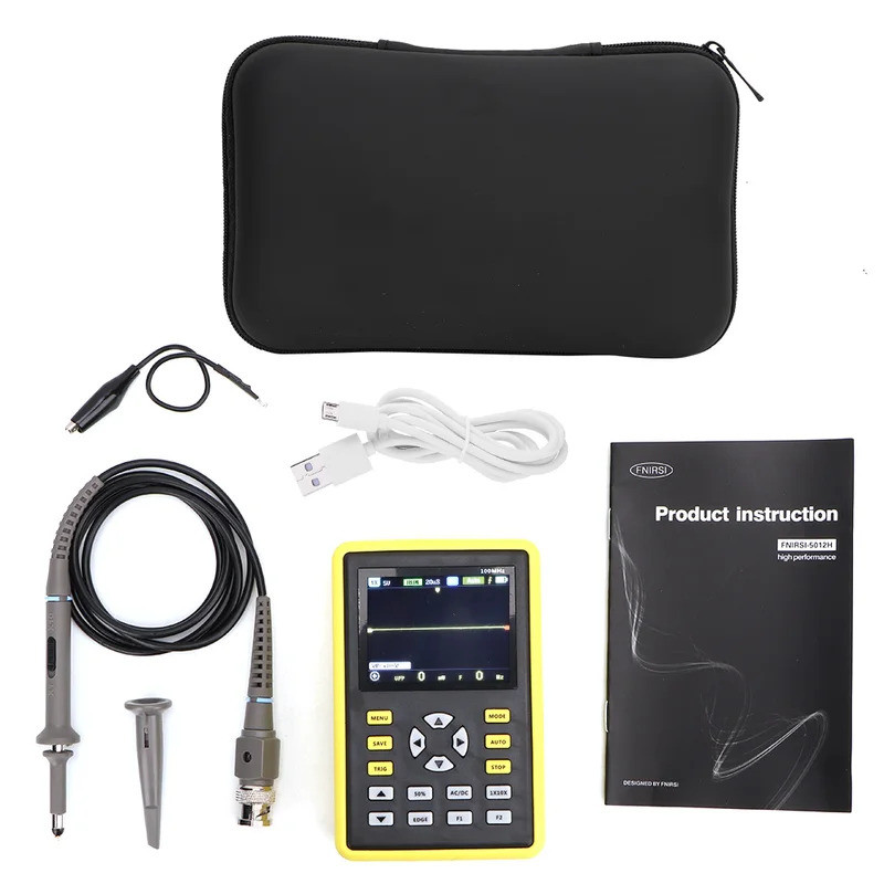 Osciloscópio Digital Portátil USB LCD Mini Multímetro Testador Ferramenta 100MHz 500MS/s