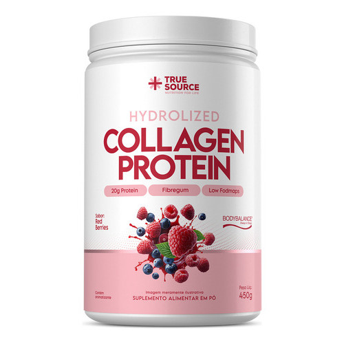 Collagen Protein Bodybalance Red Berries 450g True Source Sabor Frutas Vermelhas