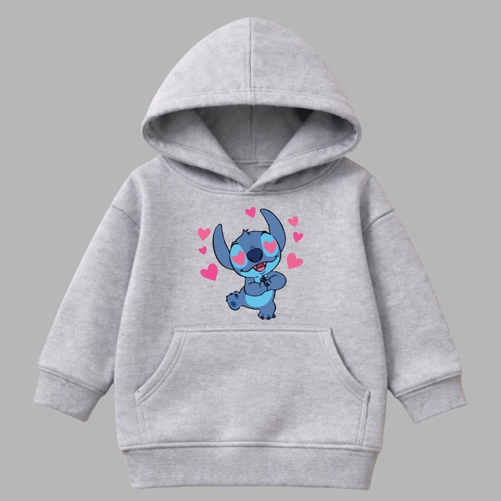 Blusa Moletom Casaco Infantil Lilo & Stitch Blusa de Frio com Bolso Capuz