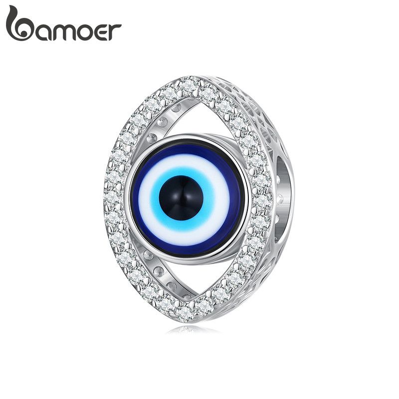 Bamoer Bead Devil Eye Pingente DIY Pulseira Colar Acessórios Para Presentes Femi