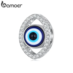 Bamoer Bead Devil Eye Pingente DIY Pulseira Colar Acessórios Para Presentes Femininos