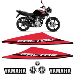 Adesivos Para Yamaha Factor 125 Ybr 2015/2016 K1 Moto Preta