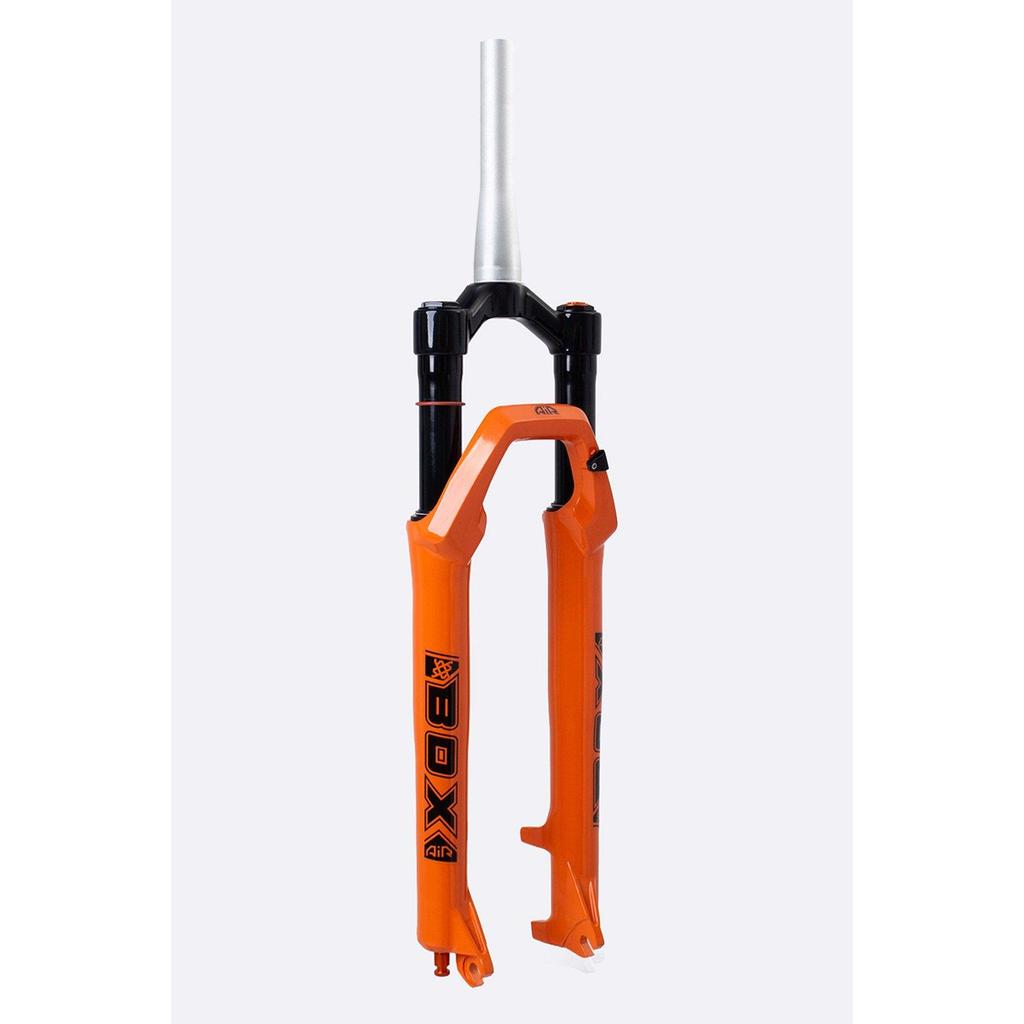 Suspensão Bike HUPI BOX Espiga Tapered 120mm Aro 26, 27.5 e 29 Laranja
