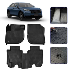 Jogo de Tapete com Borda Elevada Tipo Bandeja Compatível com HR-V 2016 a 2026 Tapete Premium 3D