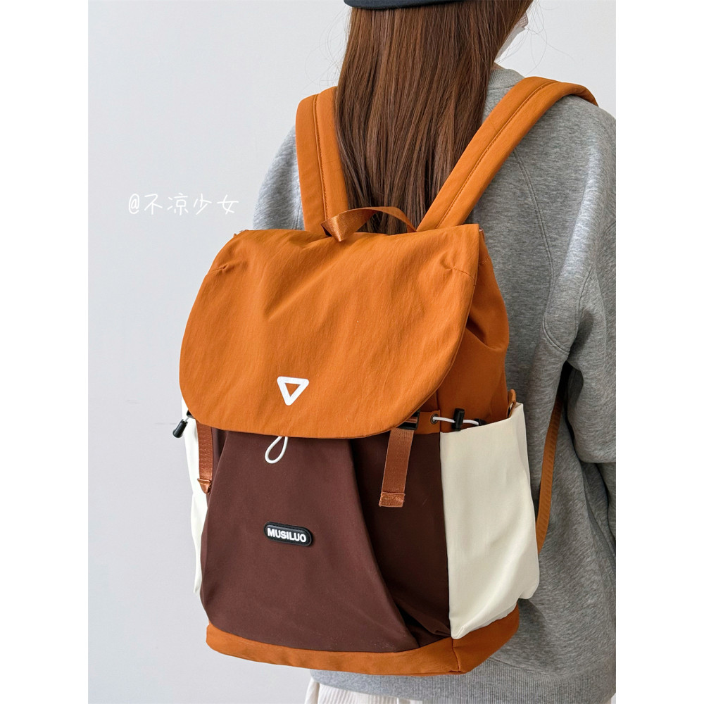 Contraste cor esportes lazer cordão saco de escola estudante mochila de grande capacidade ao ar livre caminhadas escalad