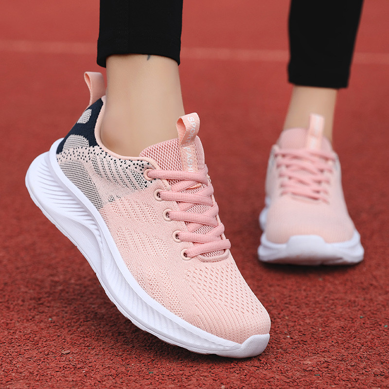 Tênis feminino 2025 novo estilo estudante Casual sapatos femininos de sola macia tênis de corrida leve primavera outono 