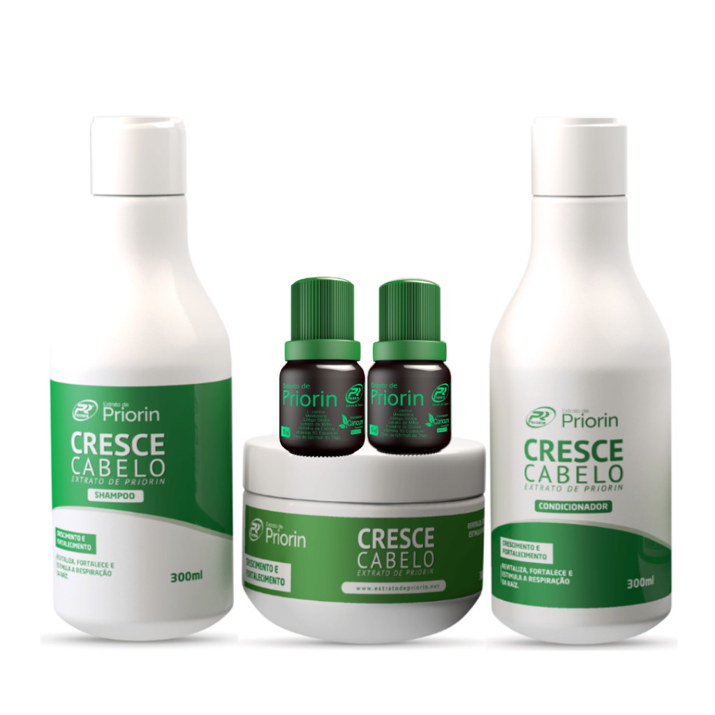 Kit completo para Crescer Cabelo rico em Vitaminas e Nutrientes Resultados Rápidos e Garantidos