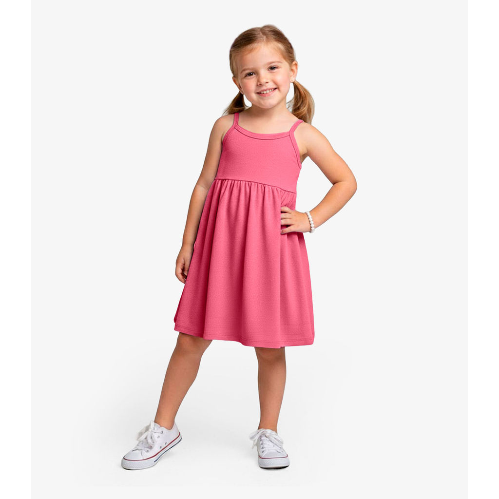 Vestido Menina Infantil de Alças Select Rosa em Oferta na Shopee