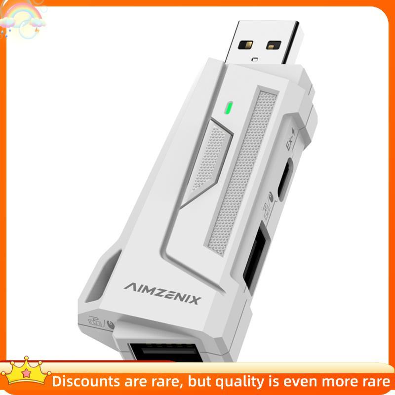 Conversor/Adaptador Para Jogos AIMZENIX AX200 PC , De Controlador De Teclado E Mouse , Taxa De Relatório De 1000Hz