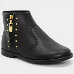 Bota Infantil Molekinha Apliques Menina - Preto