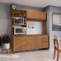 Cozinha Compacta Luna sem Tampo e Pia Kappesberg 3 Peças Canela