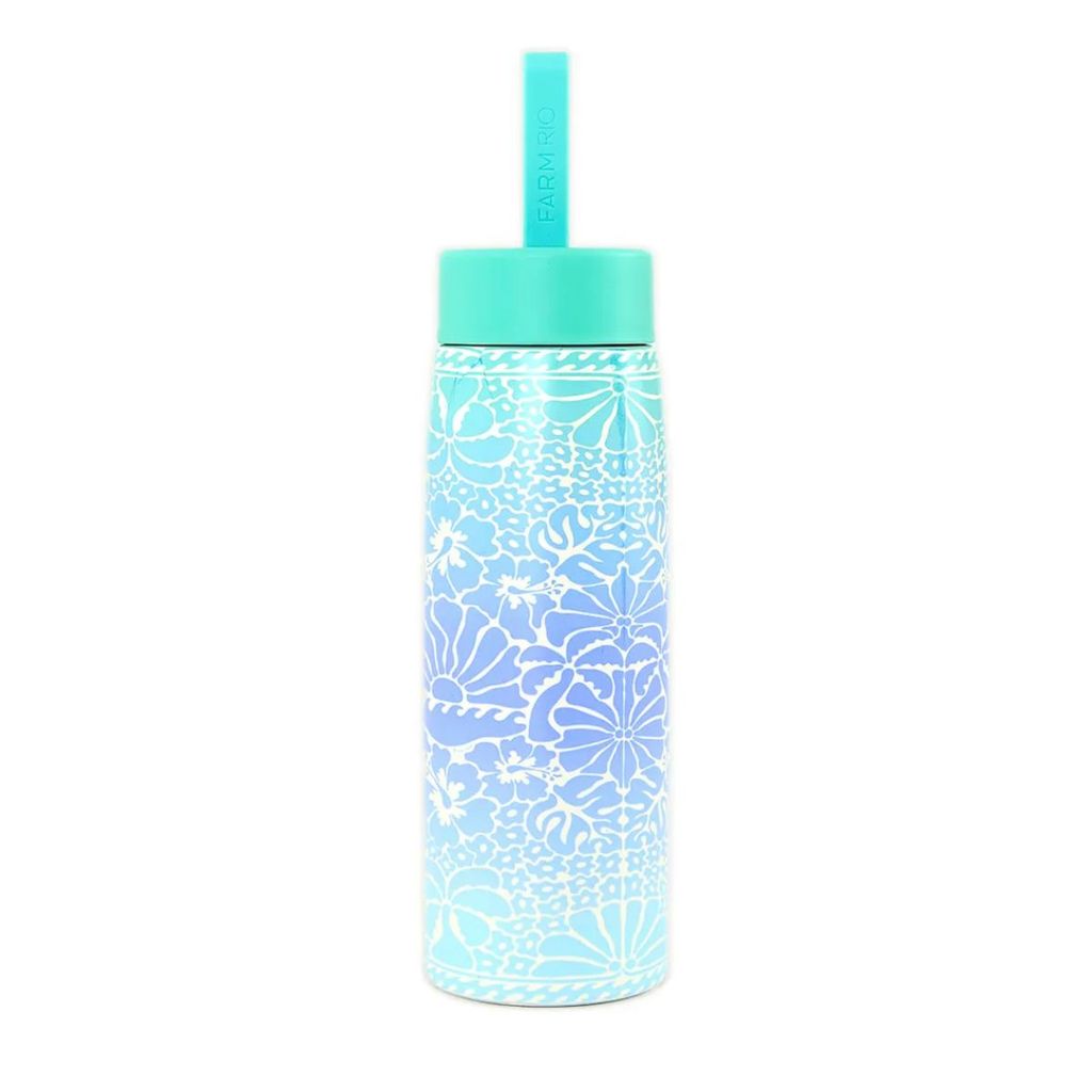 Garrafa Farm Que Sede Sunset Yoga 750Ml 78328274 Verde Água Verde Claro