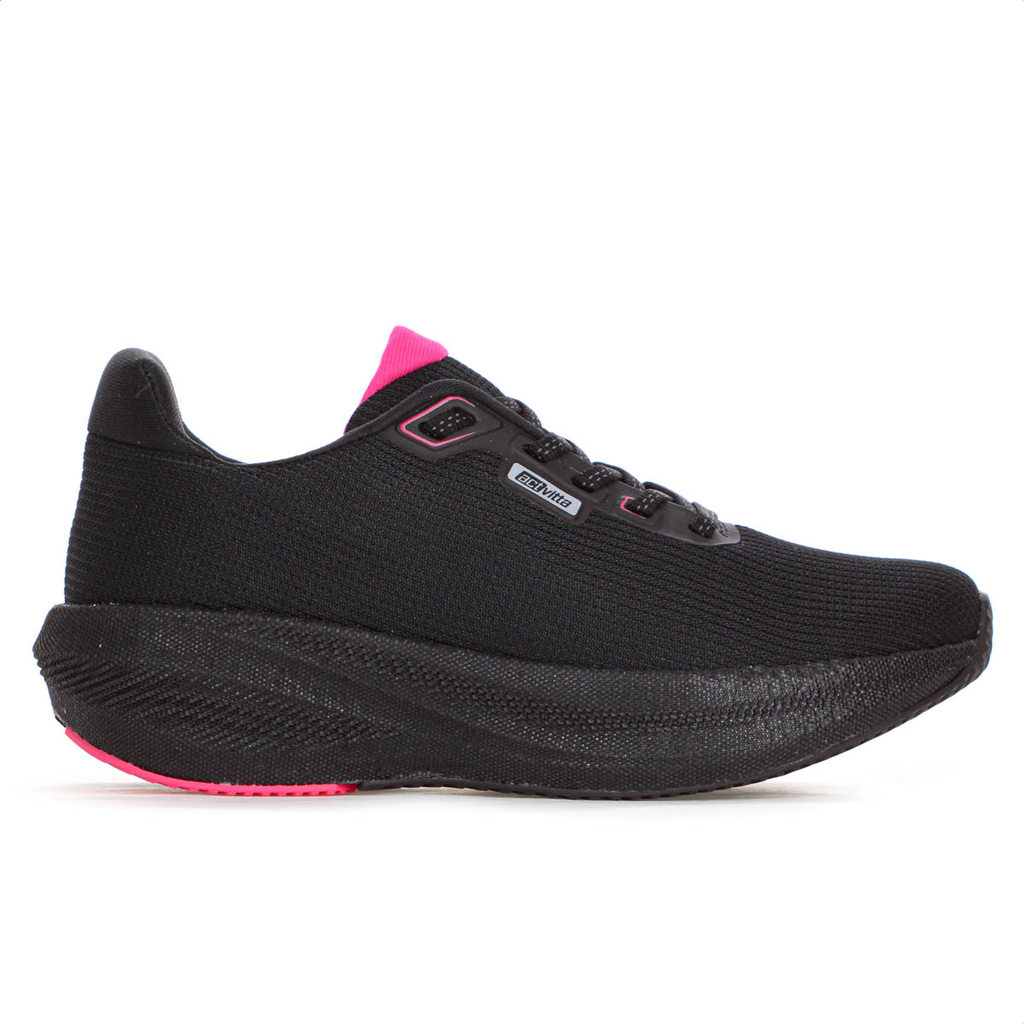 Tênis Actvitta Xangai Preto e Rosa - Feminino