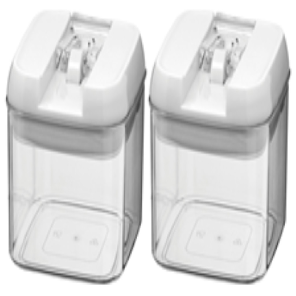 Kit 2 Potes Porta Mantimentos Pratik Hermético Plástico 500ml 10x10 Transparente