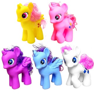 Coleção My Pony 5 Unicórnios no Ovo Little Horse Ponei Azul Roxo Rosa Branco e Laranja em Oferta na Shopee