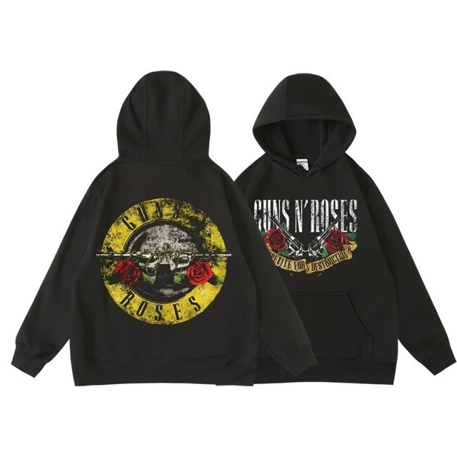 Moletom Canguru Unissex Guns N' Roses Hoodie Confortável Simples Banda Hard Rock em Oferta na Shopee