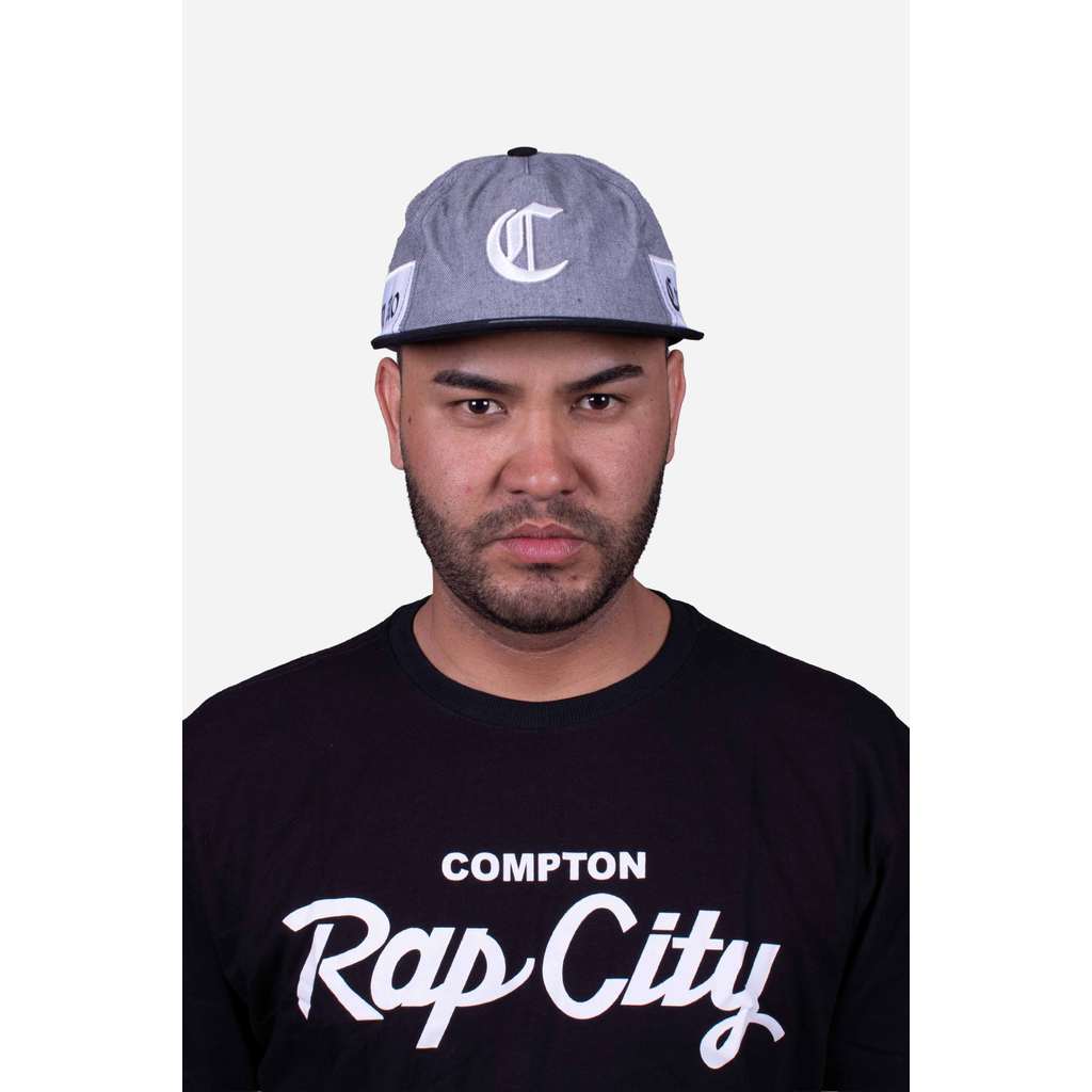 Boné Five Panel Collab Starter X Compton Desestruturado Cinza