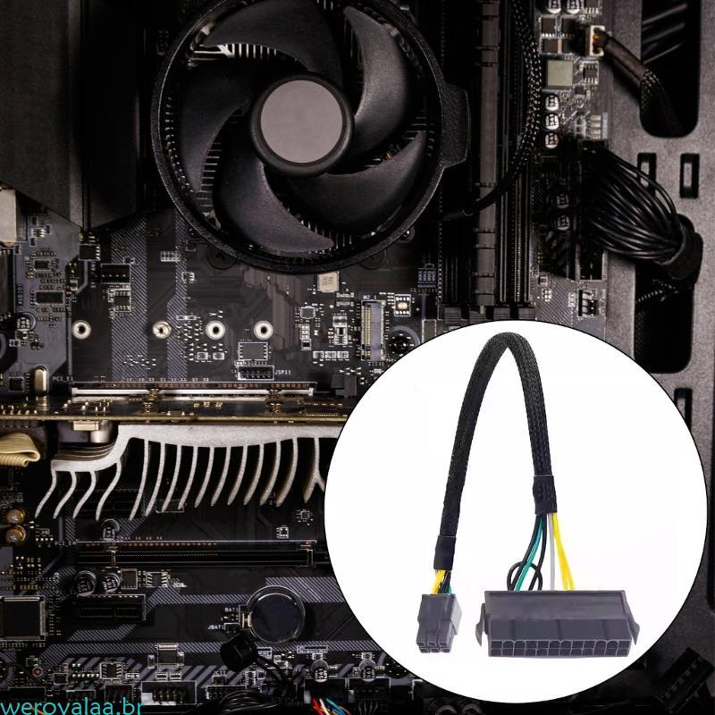 Weroyala Alimentação 24 Pinos Para 6 Conector Substituição 3650 3040 7040 Adaptador Da Placa-Mãe Do Computador C