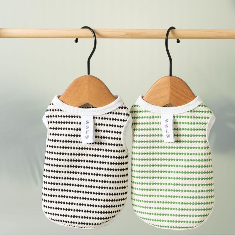 Summer Dog Clothes Sleeveless Stripe Dog Vest Soft Puppy Sweatshirt Breathable Cat T-Shirt Pet Vest Pullovers Chihuahua