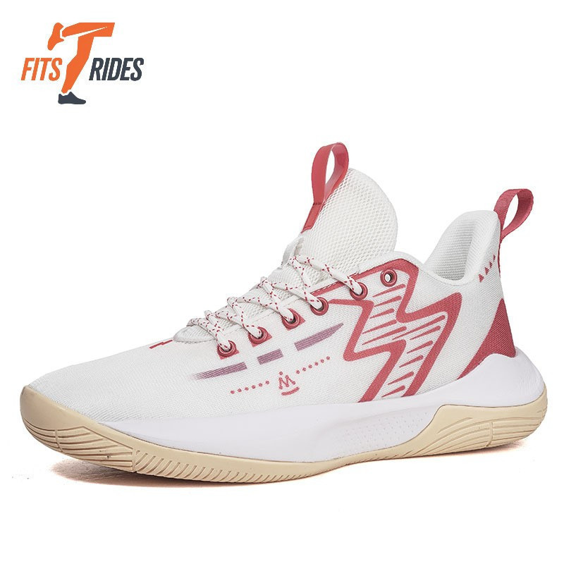 Tênis de Basquete Branco Respirável Com Amortecimento Tênis de Vôlei Leve e Antiderrapante Masculino Feminino